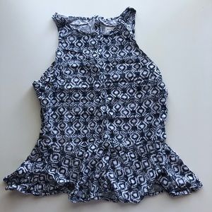 Patterned peplum top